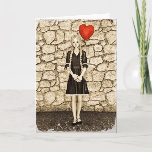 Tarjeta Festiva Amor vintage (Anverso)