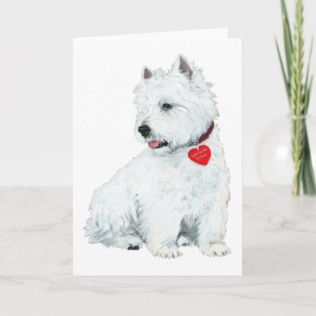 Tarjeta Festiva Amor Westie (Anverso)