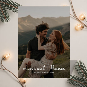 Tarjeta Festiva Amor y agradecimiento a la pareja Boda