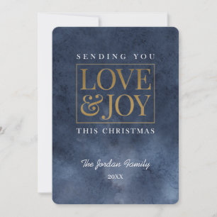 Tarjeta Festiva Amor y alegría zafiro esmeralda