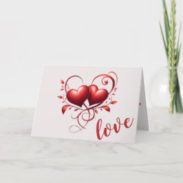 Tarjeta Festiva Amor y corazones