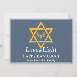Tarjeta Festiva Amor y luz | Collage de fotos de la familia Hanukk