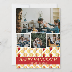 Tarjeta Festiva Amor y luz Foto de la familia Hanukkah Collage