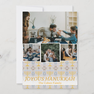 Tarjeta Festiva Amor y luz   Foto de la familia Hanukkah Collage
