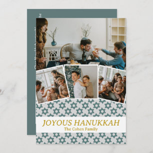 Tarjeta Festiva Amor y luz   Foto de la familia Hanukkah Collage