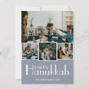 Tarjeta Festiva Amor y luz   Foto de la familia Hanukkah Collage