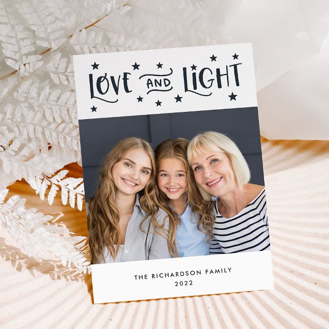 Tarjeta Festiva Amor y luz | Foto y Stars Hanukkah (Subido por el creador)