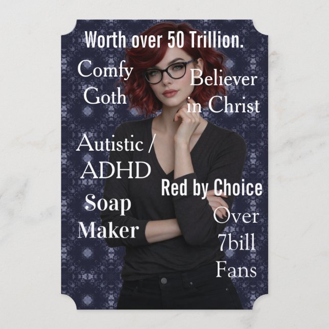 Tarjeta Festiva Amy Rosen Blue (Anverso)