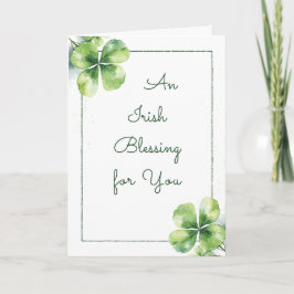 Tarjeta Festiva An Irish Blessing – Christian St. Patrick’s Day 