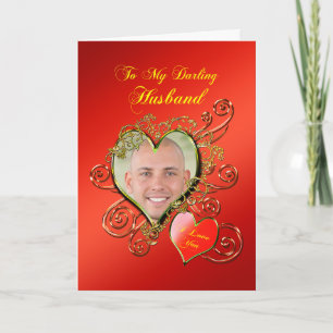 Tarjeta Festiva Añadir Corazones Día de San Valentín De Un Esposo 