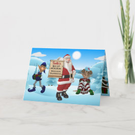 Tarjeta Festiva Añadir el nombre del niño "La lista de Santa"