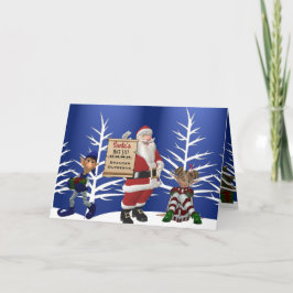 Tarjeta Festiva Añadir el nombre del niño "Lista bonita de Santa"