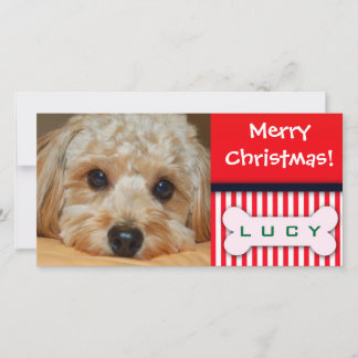 Tarjeta Festiva Añadir tu foto de perro favorita a este temp de Na