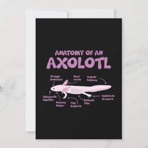 Tarjeta Festiva anatomía de una ciencia de la biología axolotl axo
