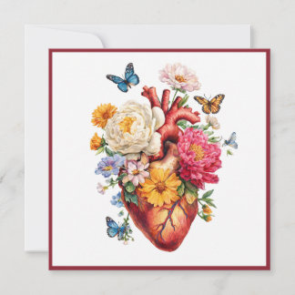 Tarjeta Festiva Anatomical Heart Valentine