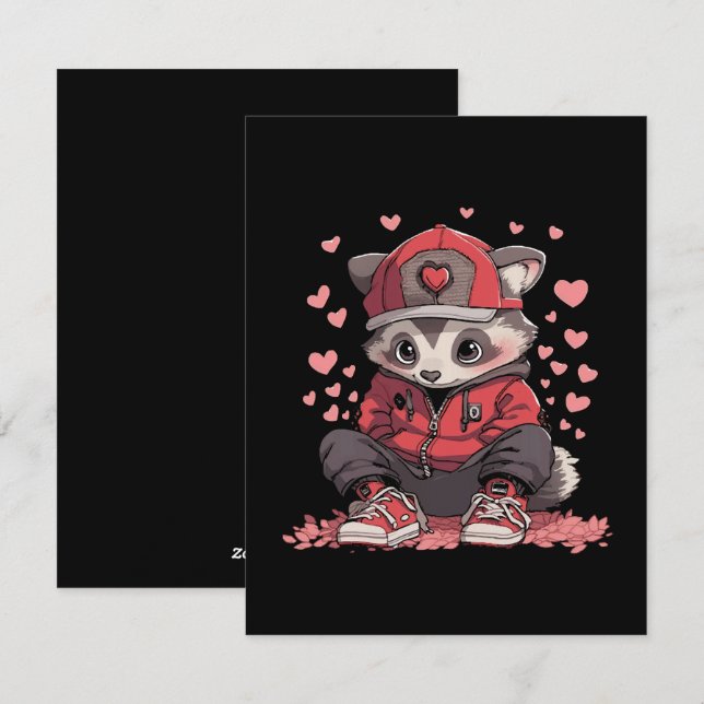 Tarjeta Festiva Andy de moda (Anverso / Reverso)