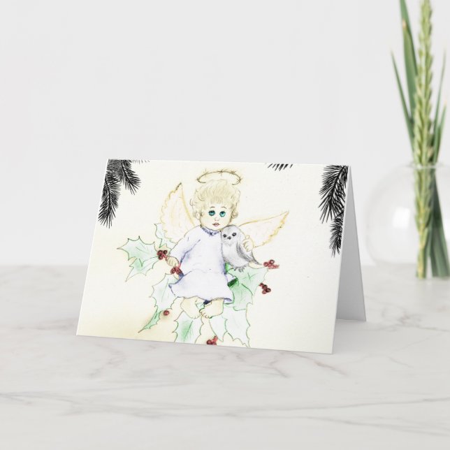 Tarjeta Festiva Ángel (Anverso)