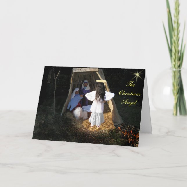 Tarjeta Festiva Ángel (Anverso)