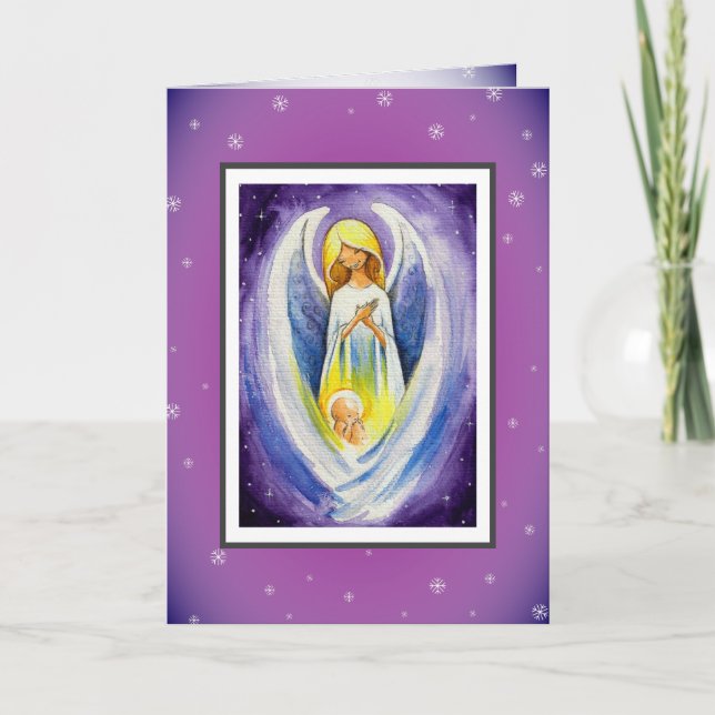 Tarjeta Festiva Ángel (Anverso)