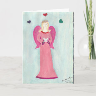 Tarjeta Festiva ángel de amor incondicional... por la paz sauce