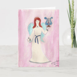 Tarjeta Festiva ángel de la adoración… por el peacewillow