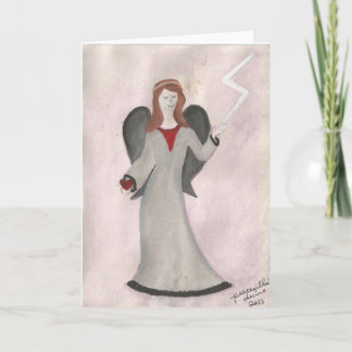 Tarjeta Festiva ángel de la fuerza… por el peacewillow