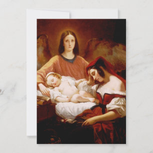 Tarjeta Festiva Ángel de la Guarda de Henri Decaisne