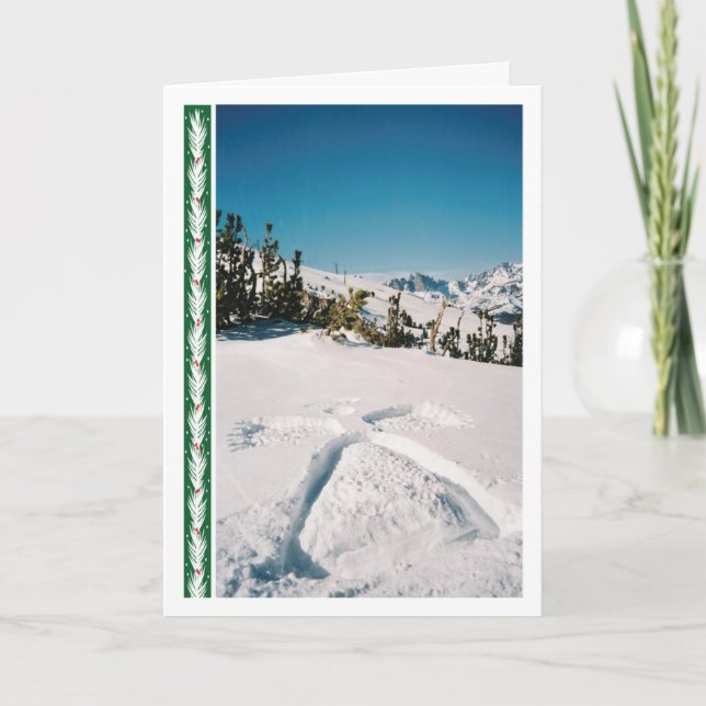 Tarjeta Festiva Ángel de la pluma (Anverso)