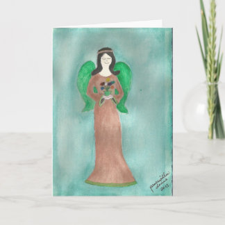 Tarjeta Festiva ángel de la tierra… por el peacewillow