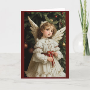 Tarjeta Festiva Ángel de los Navidades retro victorianos