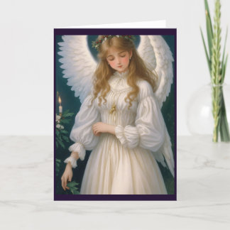 Tarjeta Festiva Ángel de los Navidades retro victorianos