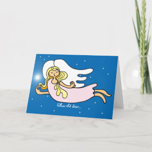 Tarjeta Festiva ángel de navidades