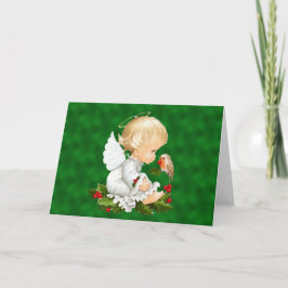 Tarjeta Festiva Ángel de Navidades de bebé ventilado