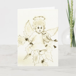 Tarjeta Festiva Ángel de Navidades pequeños