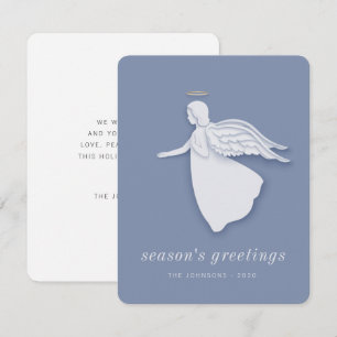 Tarjeta Festiva Ángel de Navidades simples y modernos