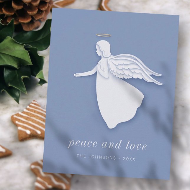 Tarjeta Festiva Ángel de Navidades simples y modernos (Subido por el creador)