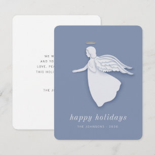 Tarjeta Festiva Ángel de Navidades simples y modernos