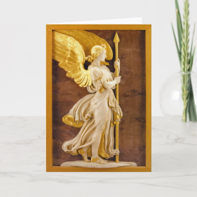 Tarjeta Festiva Ángel de oro (Anverso)