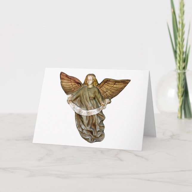 Tarjeta Festiva Ángel de oro (Anverso)