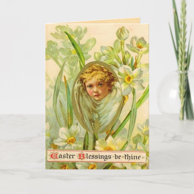 Tarjeta Festiva Ángel de Pascua del Victorian (Anverso)