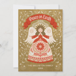 Tarjeta Festiva Ángel de Paz en la Tierra Foto de Arte Popular