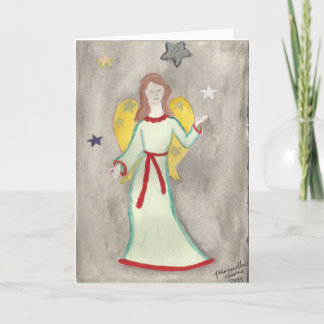 Tarjeta Festiva ángel de sueños... de la paz sauce