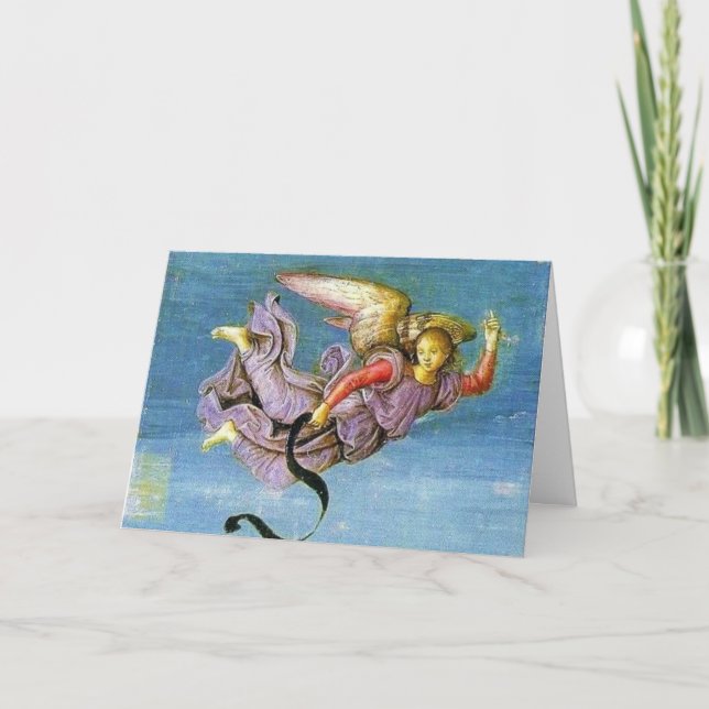 Tarjeta Festiva Ángel del mensajero (Anverso)
