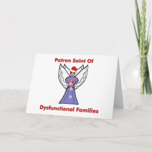 Tarjeta Festiva Ángel disfuncional de las familias