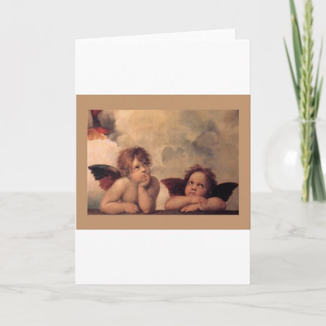 Tarjeta Festiva Ángel Fe Fe Rafael Bendición Bonito (Anverso)
