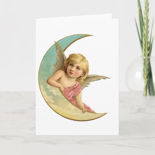 Tarjeta Festiva Ángel Moon (Anverso)