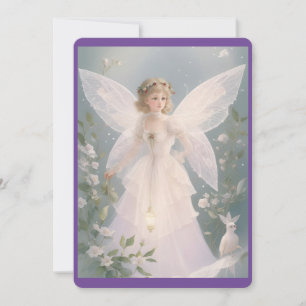 Tarjeta Festiva Ángel Navidades victorianos de época