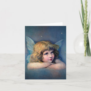 Tarjeta Festiva Angel Painting Vintage