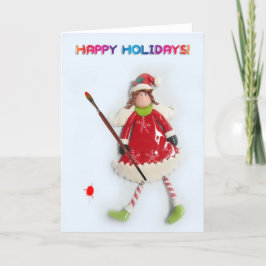 Tarjeta Festiva Ángel Rojo