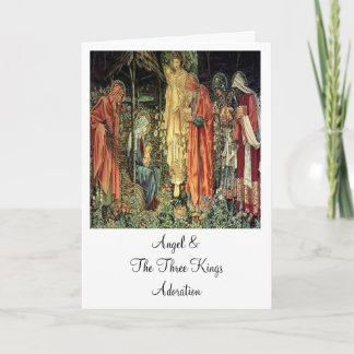 Tarjeta Festiva Ángel y los tres reyes Card